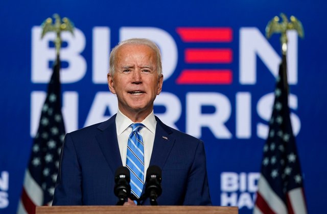 US election: Joe Biden confidently declares that he will be winner of presidential poll.