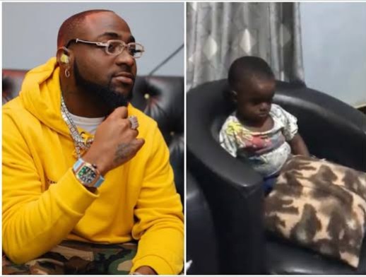 Funny moment little boy wakes up from sleep to dance to Davido’s Fem (Video)