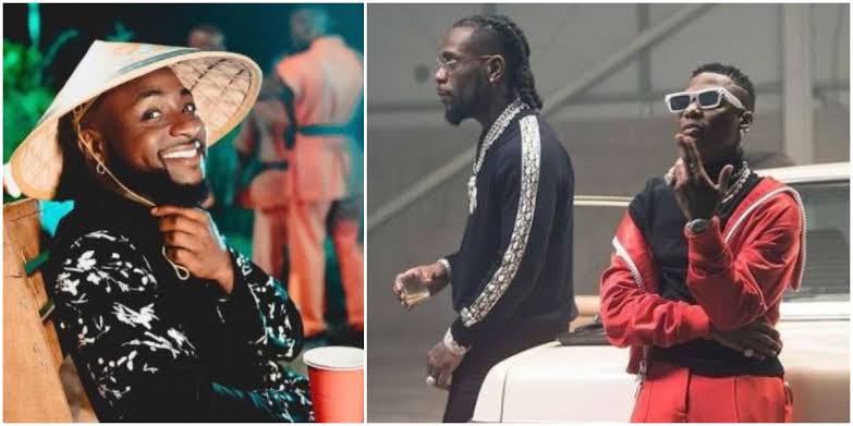 Davido congratulates Burna Boy and Wizkid, describes their grammy award victory as a big win for Nigeria.