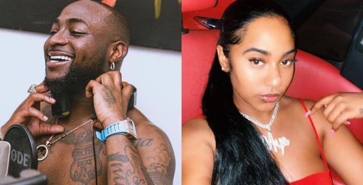 Photos of Davido kissing, beautiful model, Mya Yafai circulates online.