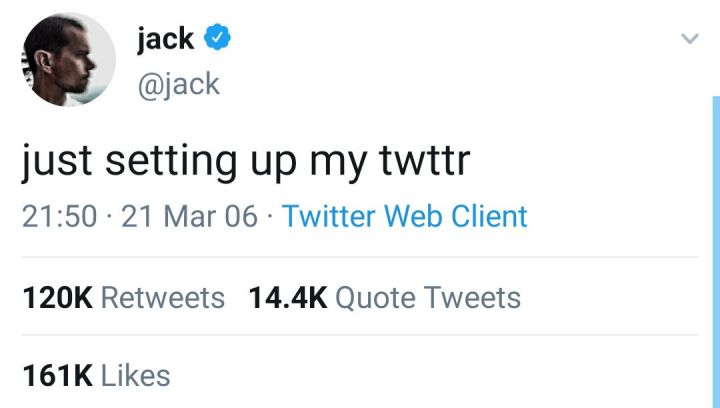 Jack Dorsey's First ever tweet