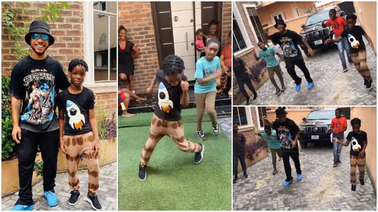Wizkid’s first son, Tife shows off amazing dance moves in new viral video.