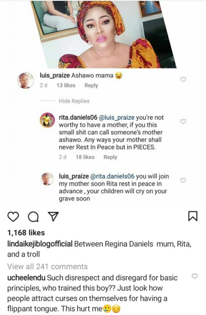 Uche Elendu scolds troll who called Rita  Daniels "Ashawo mama"
