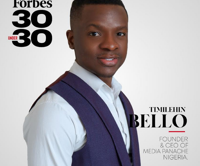 Nigerian PR Expert Timilehin Bello makes 2021 Forbes Africa 30 Under 30 list