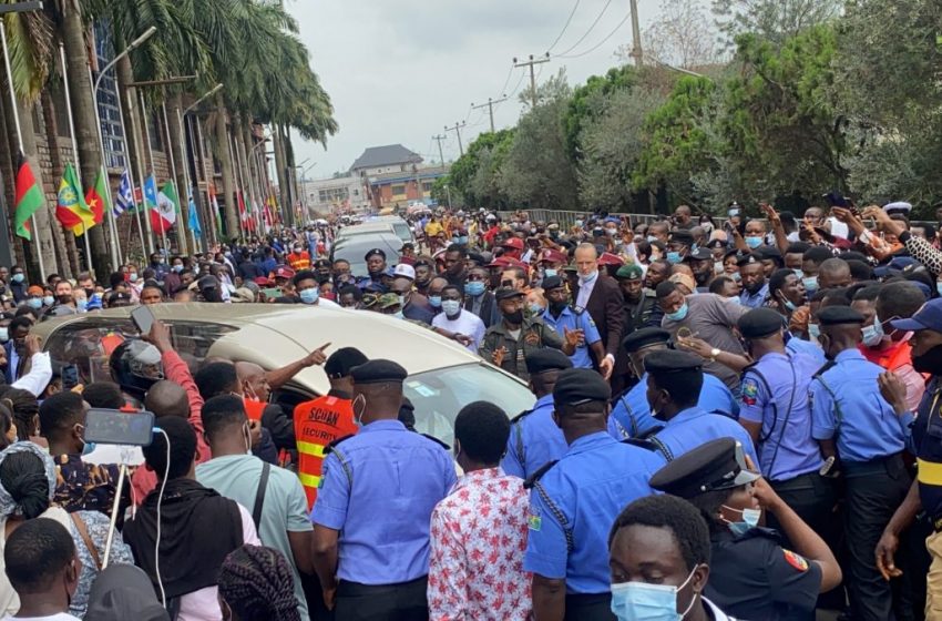 Late Synagogue founder, TB Joshua’s casket arrives Synagogue Church for lying-in-state