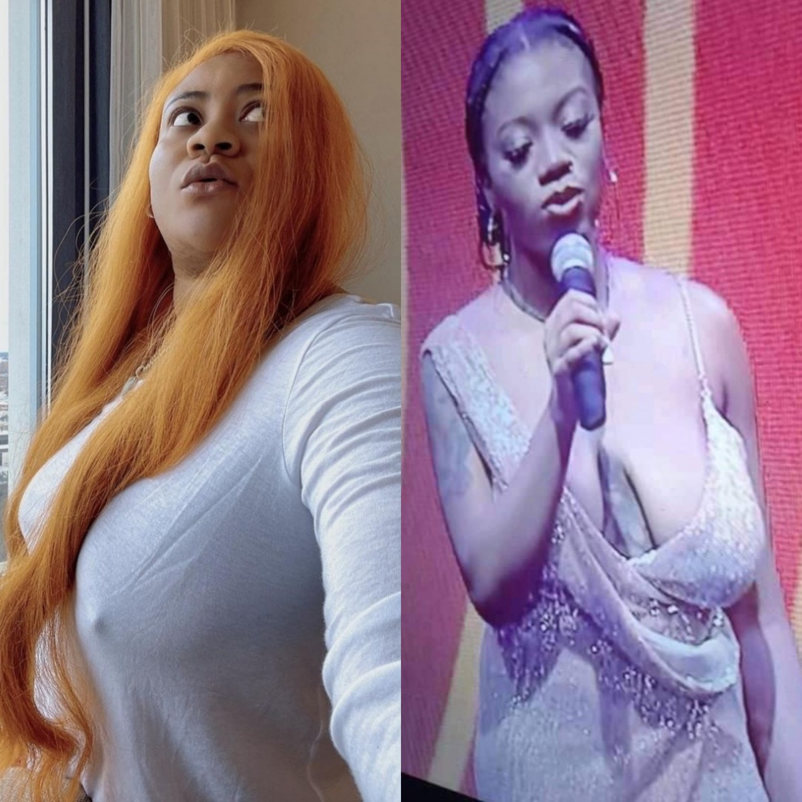 Nkechi Blessing Goes Braless to Defend BBNaija’s Angel Shamed For the Shape of Her Breasts