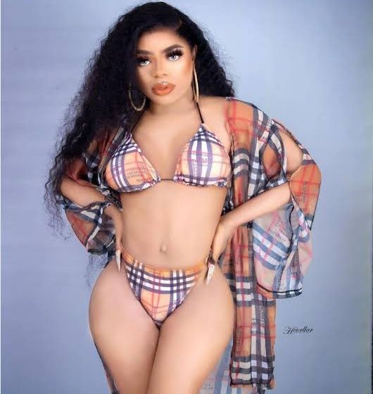 Fans react as Bobrisky’s surgical hips is absent in unedited photos shared online.