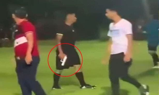 Shocking! Referee Pulls out Gun During Football Match