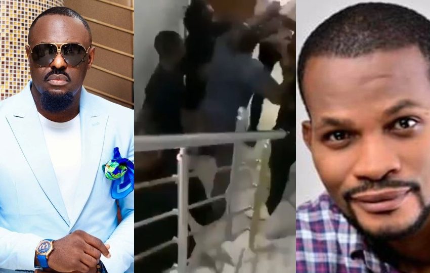 Jim Iyke tracks down Uche Maduagwu, beats him for labeling him a ritualist (Video)