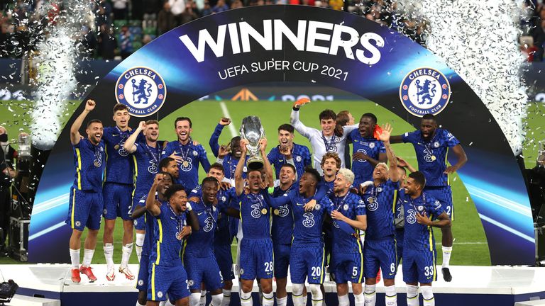 See how Chelsea Players Celebrated After Winning UEFA Super Cup Final (Video)