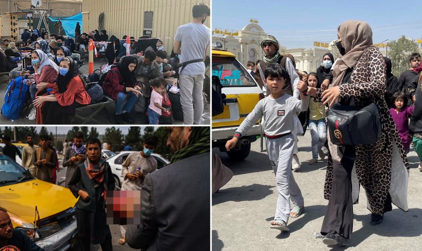 Taliban Fighters Flog Women And Children at Kabul Airport Trying to Flee the Country (Photos)