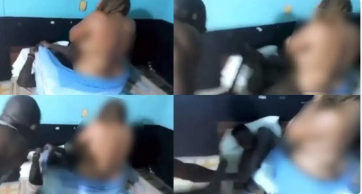 Man catches wife in bed with her male colleague in their home (video)