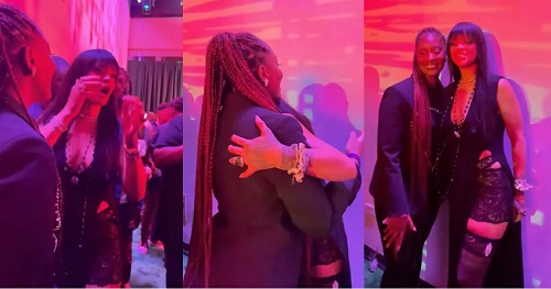 Rihanna Screams With Joy As She Meets Nigerian Singer, Tems For The First Time (Video)