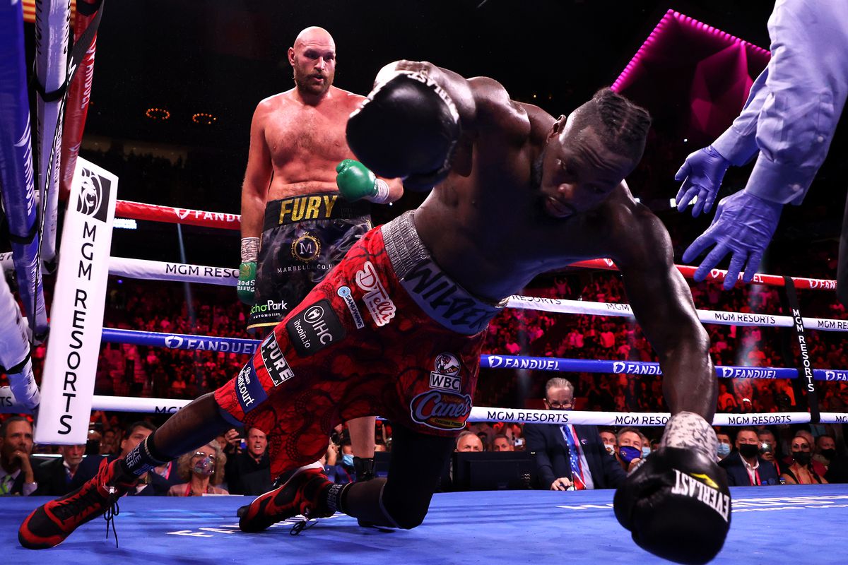 Deontay Wilder taken to the hospital after being knocked down by Tyson Fury