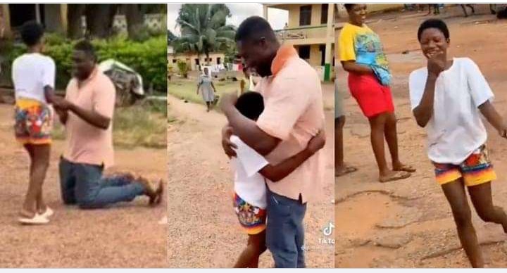 29 year old man goes down on his knees to propose to his SHS girlfriend, she accepts and proudly flaunts her ‘CHEAP’ ring [Video]