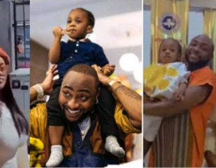 Davido and Choima wear matching outfits as they take Ifeanyi to church after huge birthday party.