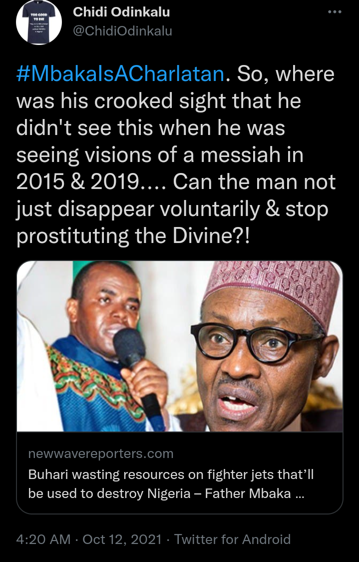 ‘Stop prostituting the Divine’ – Chidi Odinkalu blasts Fr Mbaka over fighter jets message