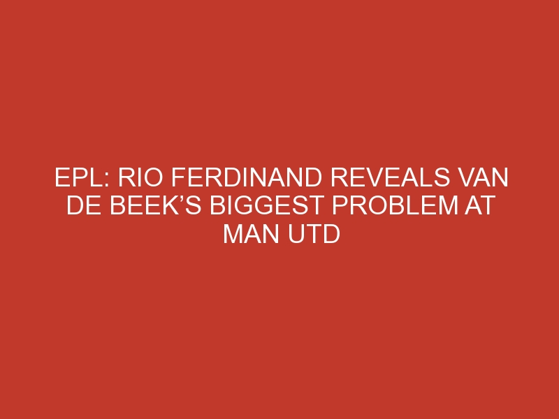 EPL: Rio Ferdinand reveals Van de Beek’s biggest problem at Man Utd