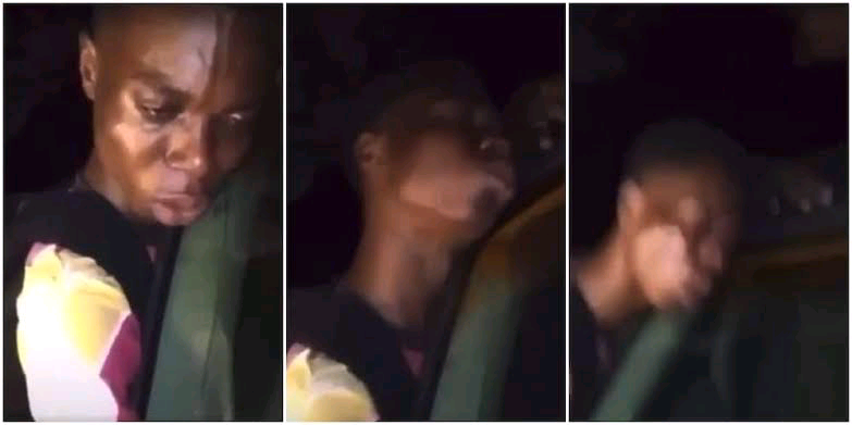 Video of a young man crying bitterly after being dumped by his girlfriend. (VIDEO)