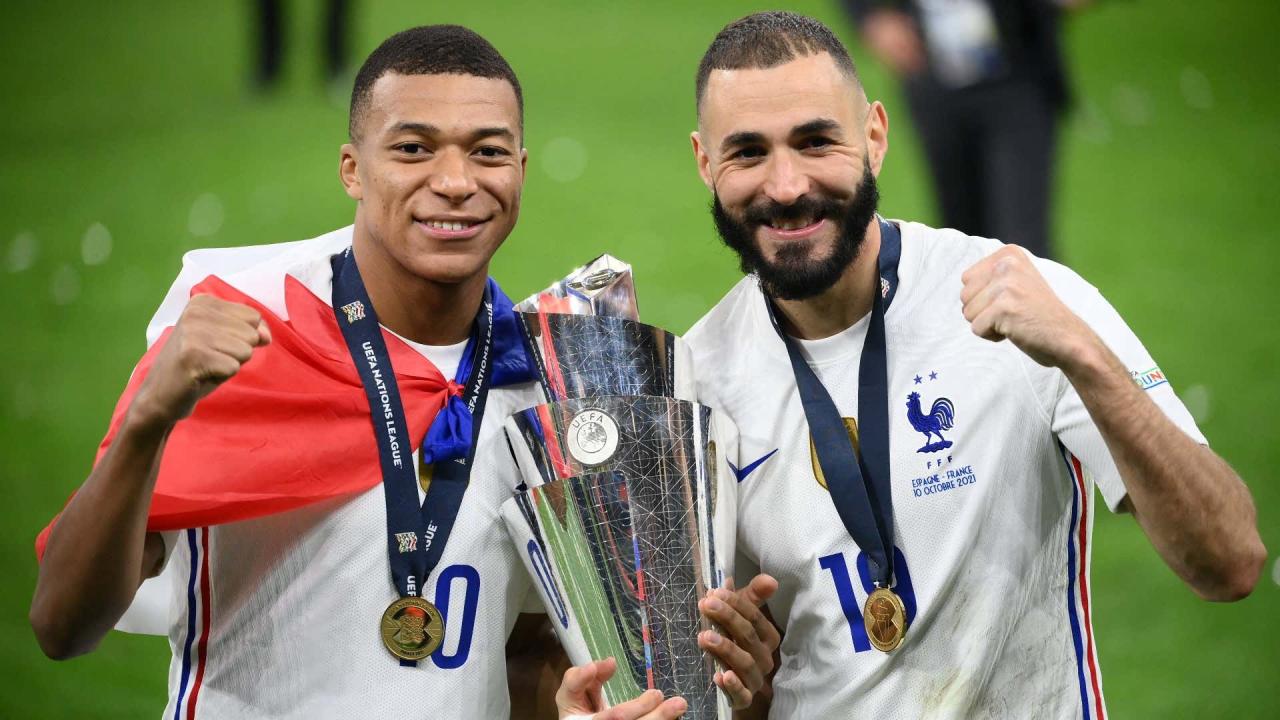 France Players Celebrate Winning The UEFA Nations League.