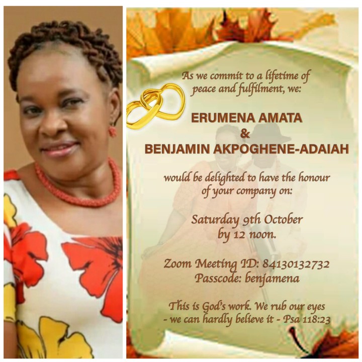 Fred Amata’s Sister, Erumena To Wed Pastor Benjamin At 60