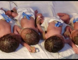 Nigerian Woman Gives Birth To Quadruplets After 11 Years Of Marriage (Photos)