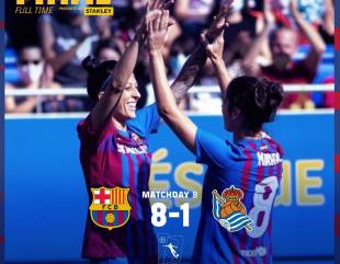 Oshoala Scores A Brace & Provides An Assist As Barcelona Beat Real Sociedad 8-1