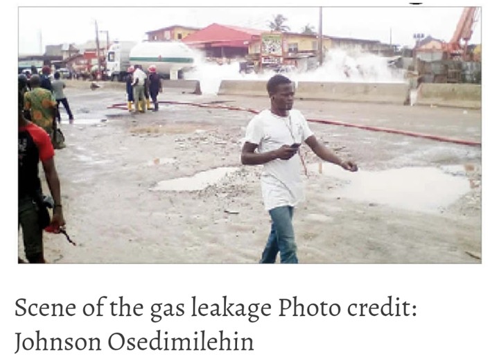 Massive Gas Leakage In Ikeja, Lagos (Photo)