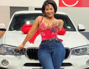 Keke Mphuthi’s man surprises her with a new car (Photos)