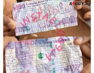 Exam Malpractice: See What Auchi Polytechnic Student Did To ₦100 Notes (Pix)