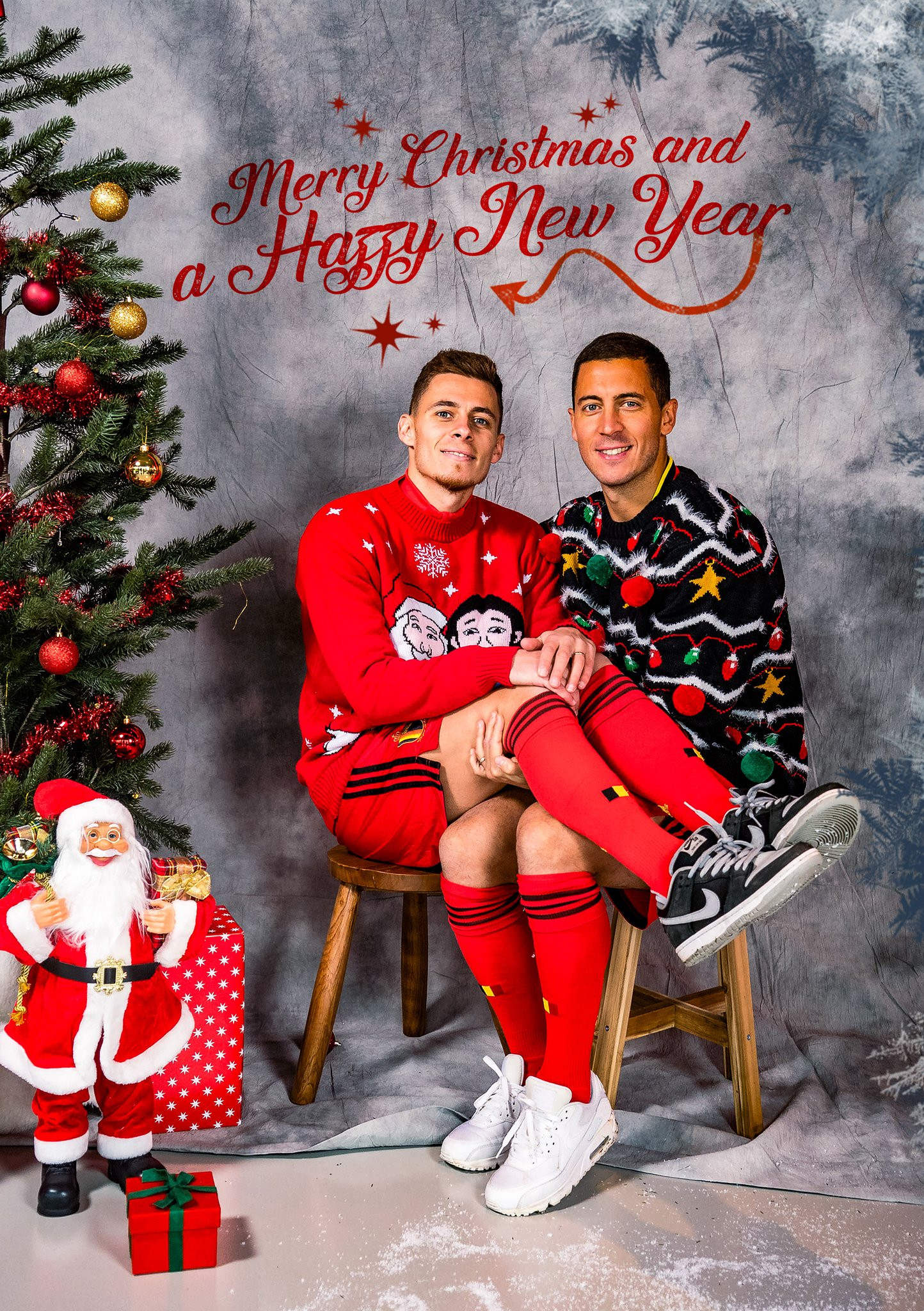 Belgium football team release hilarious Christmas photos