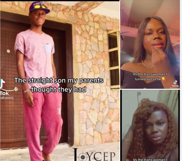 Nigerian man shares a slideshow of his transition into a trans woman (video)