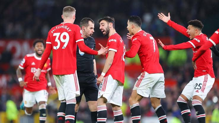 Manchester United fined by the FA for players’ furious reaction during Brighton win