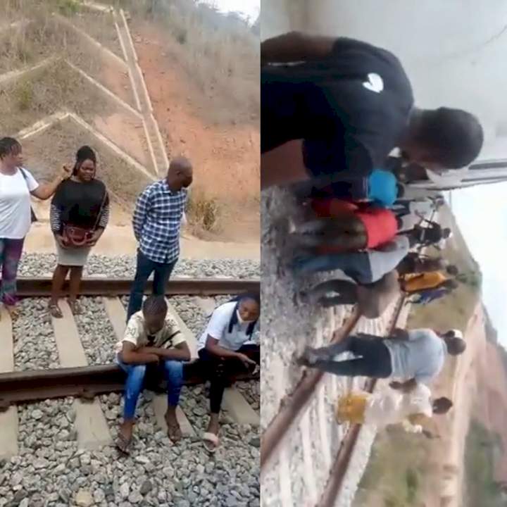 Passengers stranded as Lagos-Ibadan train runs out of diesel mid-journey (video)