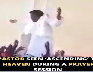 Pastor seen ascending to heaven during a prayer session (Video)