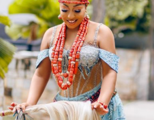 Rita Dominic Looking Stunning In Her Traditional Wedding Dress (Photos) 