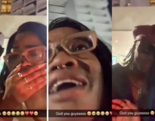 Lady Cries Non-stop As She Meets Fireboy (Video)