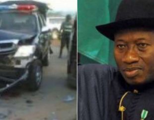 Two Aides Killed As Ex-President Goodluck Jonathan’s Convoy Crashes In Abuja