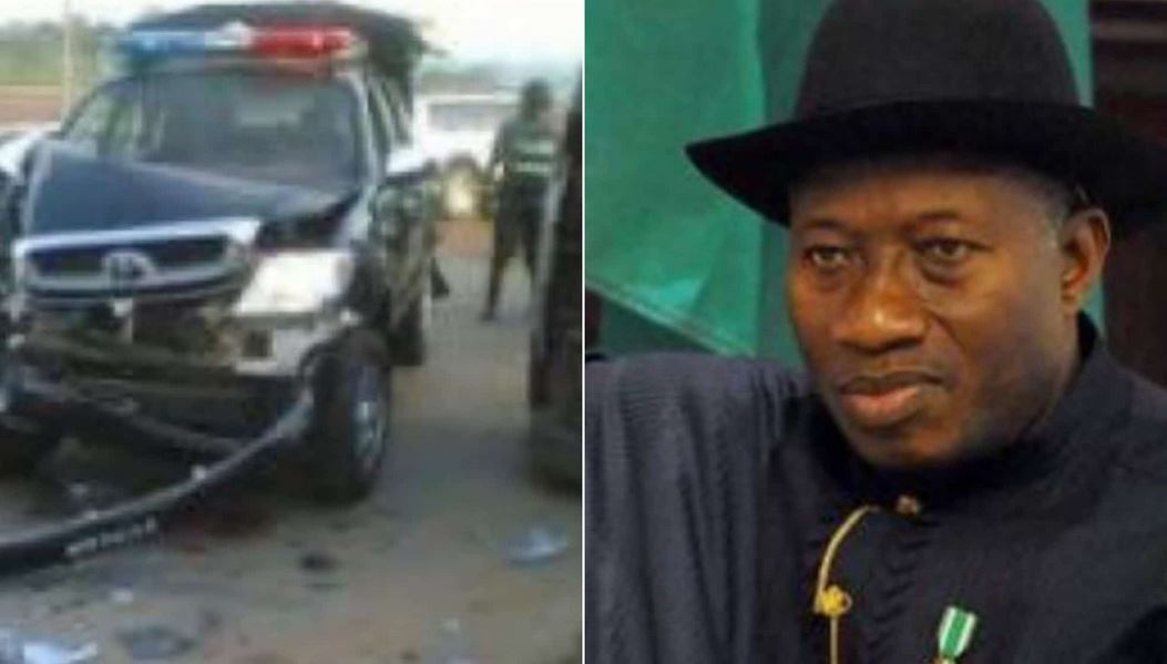 Two Aides Killed As Ex-President Goodluck Jonathan’s Convoy Crashes In Abuja