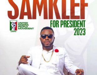 2023 Elections: Nigerian producer, Samklef Declares interest in Presidency