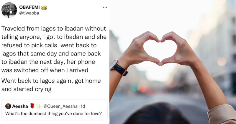 Twitter users share funny stories of the dumbest things they’ve done for love