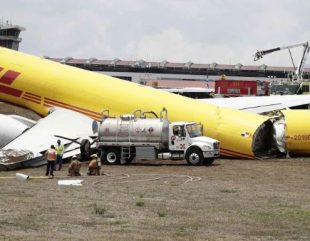 Moment Plane Snaps In Half After Sliding Off Runway During Landing (Video)