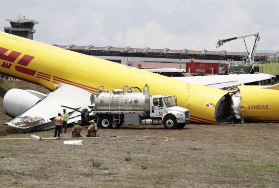 Moment Plane Snaps In Half After Sliding Off Runway During Landing (Video)