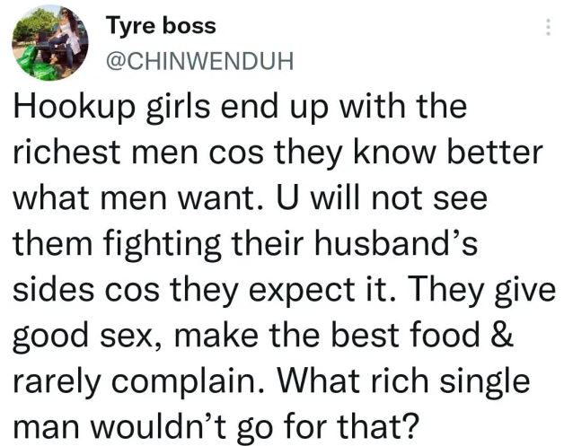 Nigerian Lady Reveals Why Hookup Girls End Up With Rich Men