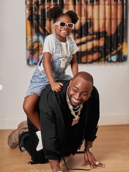 Gorgeous Photos Of Davido And His Daughter, Imade As She Turns 7