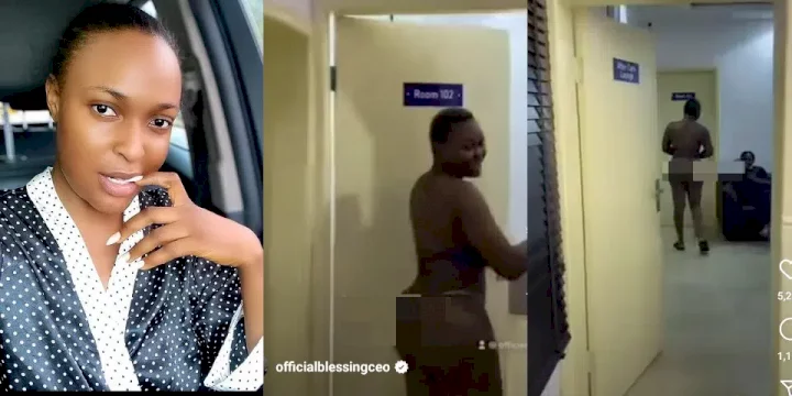 Liposuction: Netizens drag Blessing Okoro as she strips unclad in new video