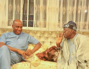 Tinubu Pays a Visit to Amaechi Following Victory  in APC Primaries (Photos)