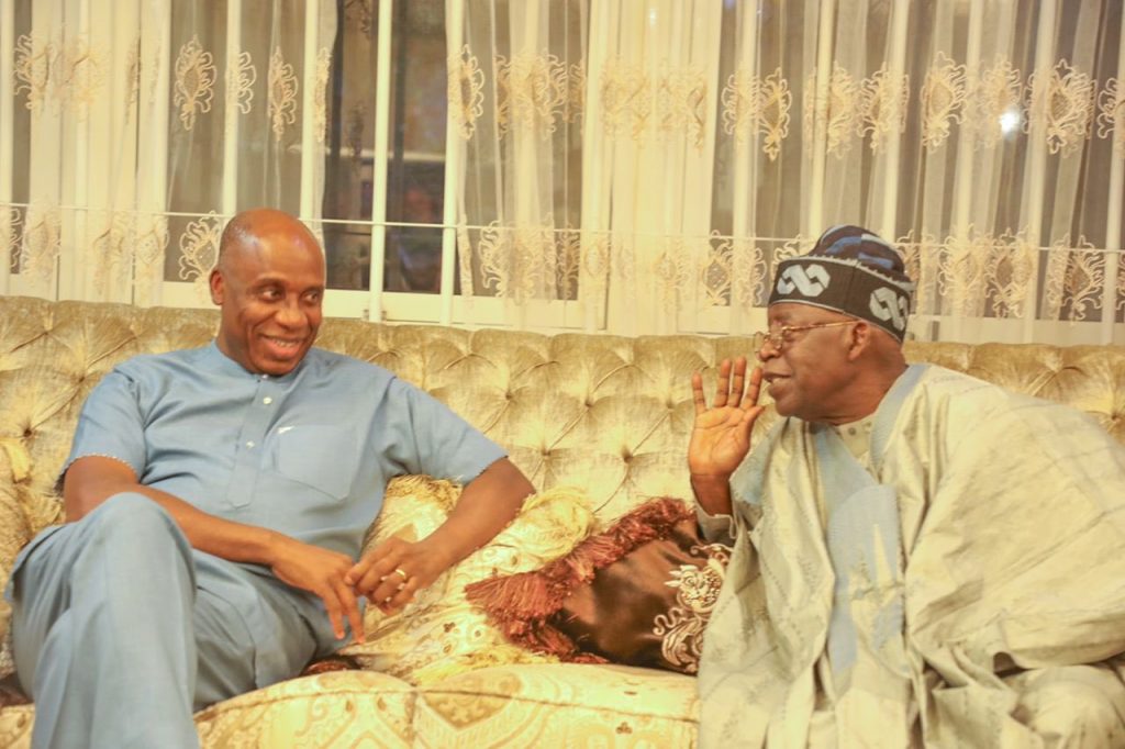 Tinubu Pays a Visit to Amaechi Following Victory  in APC Primaries (Photos)