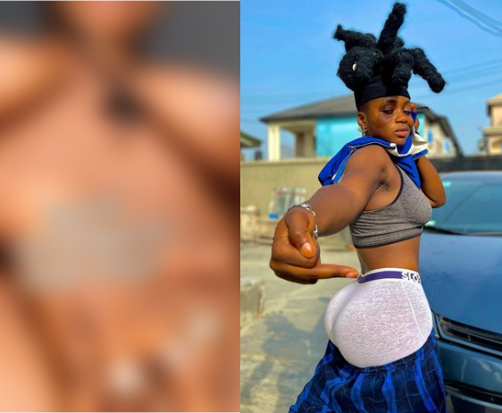 Popular Nigerian TikToker Black Chilly speaks out after dozens of her n*de videos leak online (video)