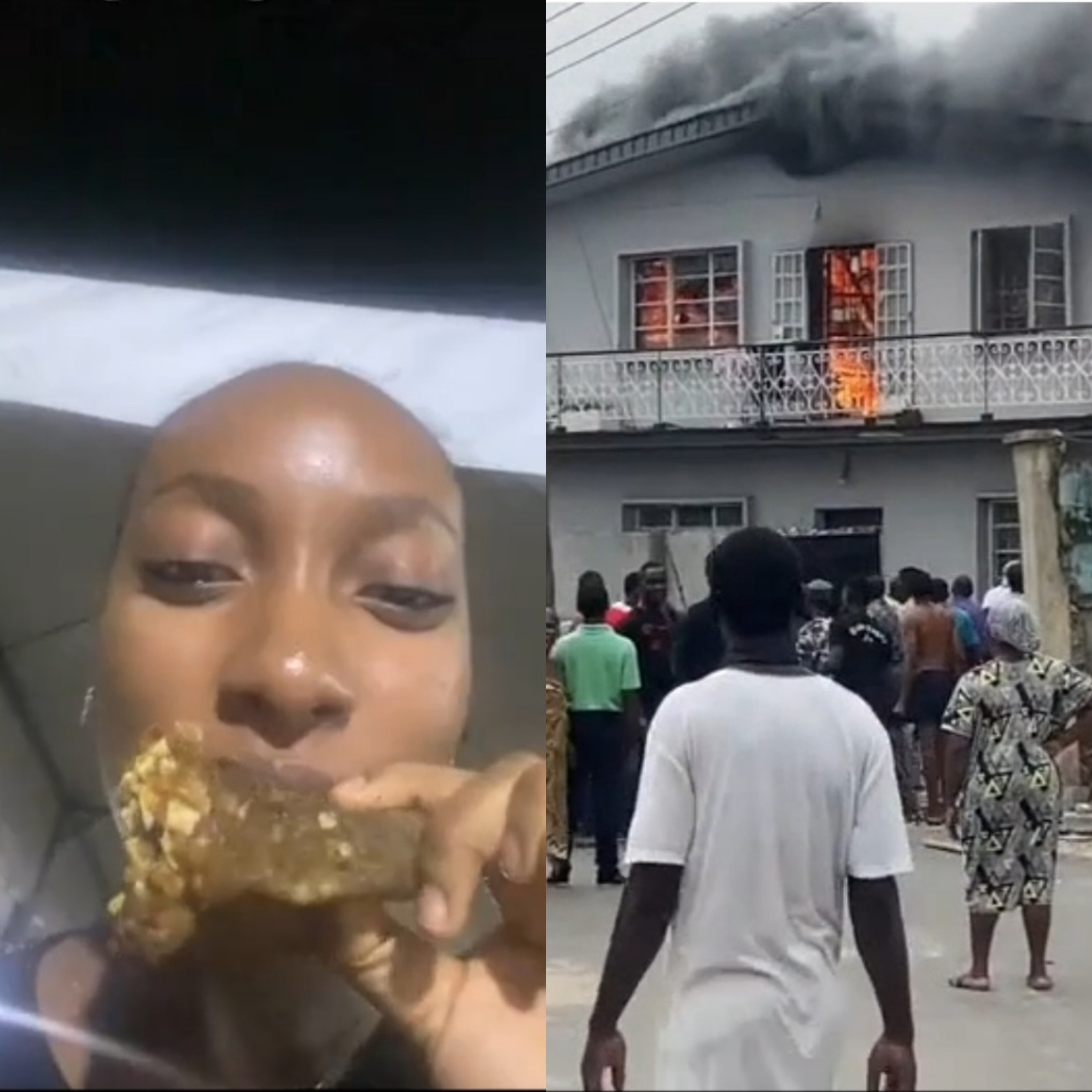 Woman Who Left For Sallah Feasting Returns To Find Her House And Car On Fire (Video)